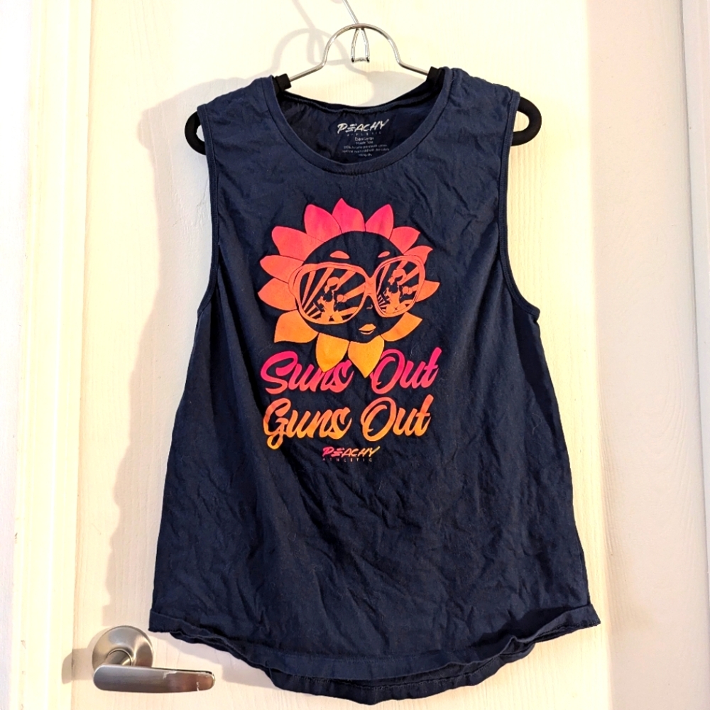 Sun's Out Guns Out Peachy Athletic muscle tank